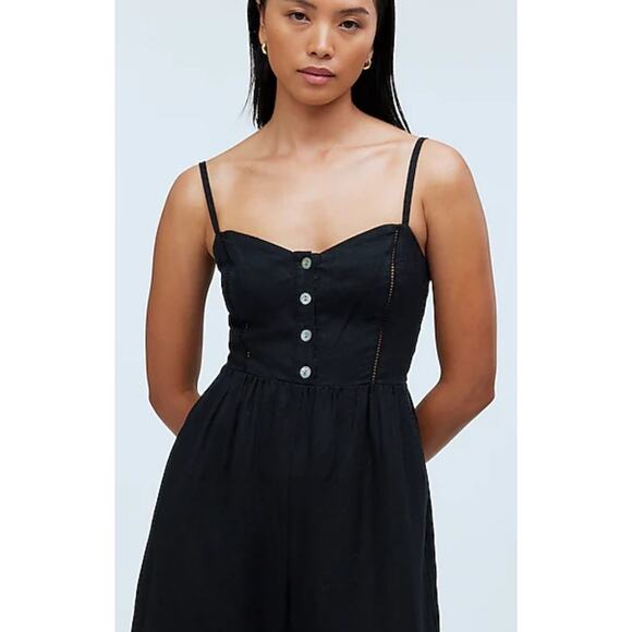 Madewell Sleeveless Wide-Leg Jumpsuit in 100% Linen Size 4 NWT - Picture 12 of 12